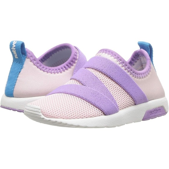 Native water shoes phoenix mesh toddler baby girl slip on pool sneakers lilac - Picture 1 of 9